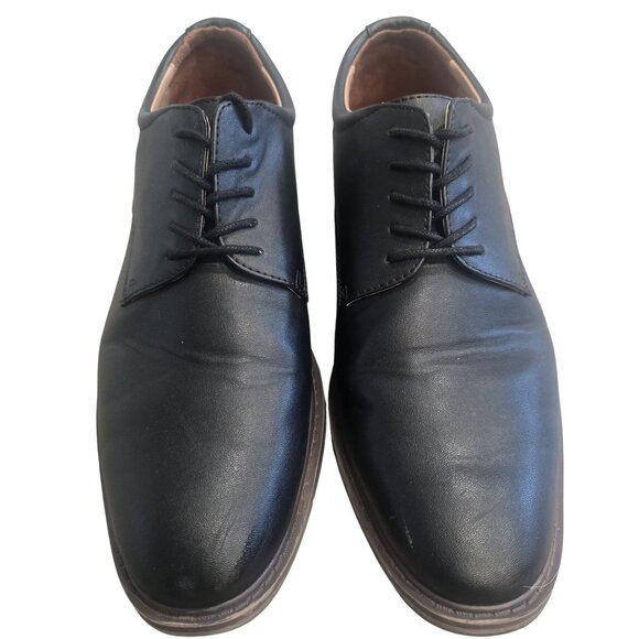 Goodfellow & Co Mens Black Oxford Shoes Size 9.5 Faux Leather Lace-Up Dress Shoe